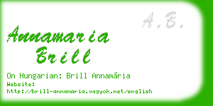 annamaria brill business card